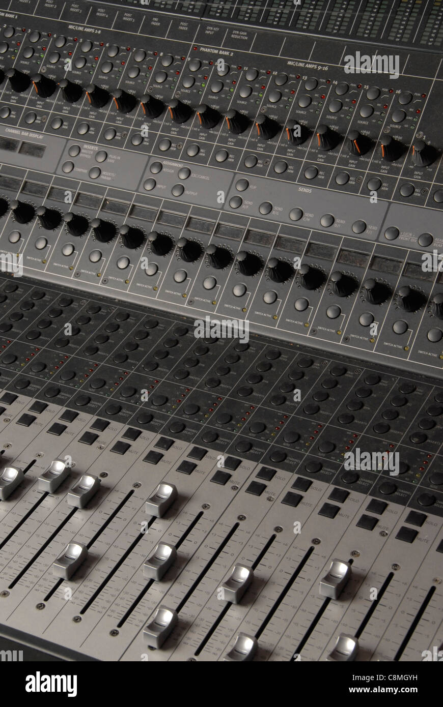Mixage audio Banque D'Images