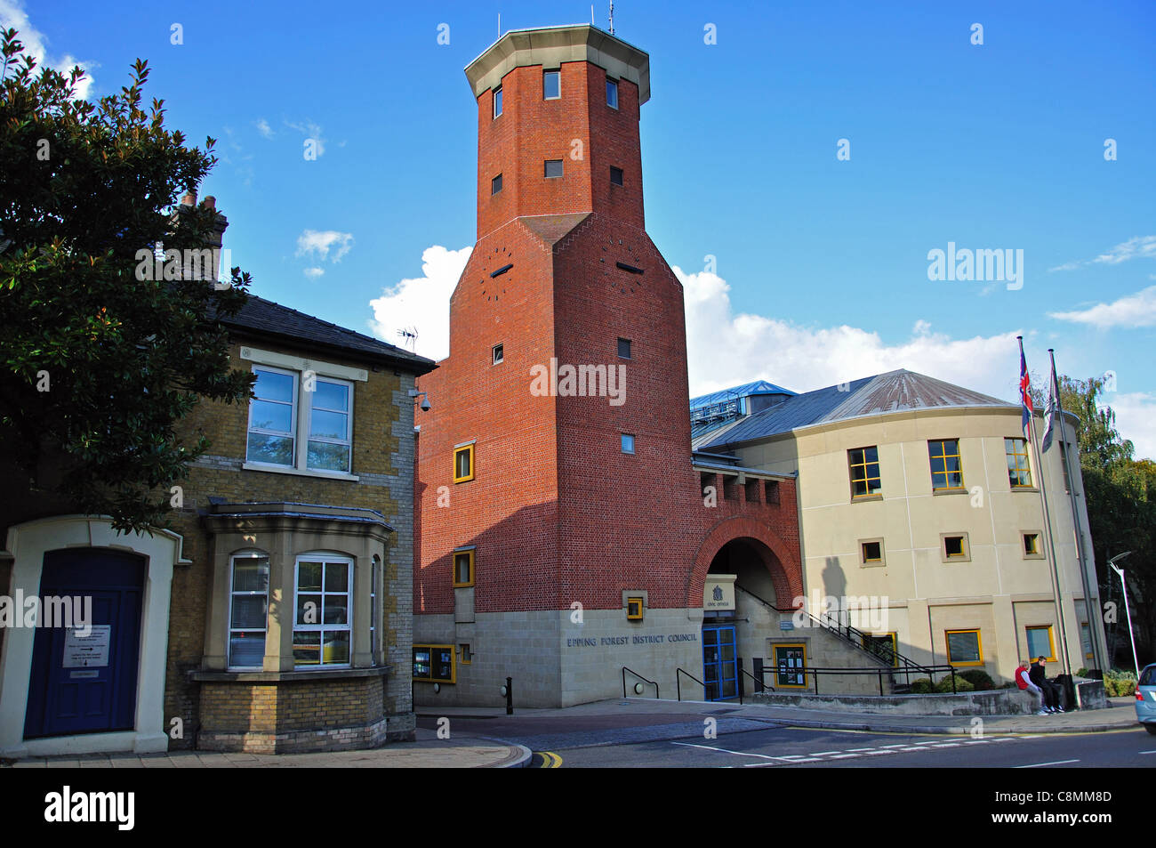 Epping Forest District Council Building, High Street, Wemmel, Essex, Angleterre, Royaume-Uni Banque D'Images