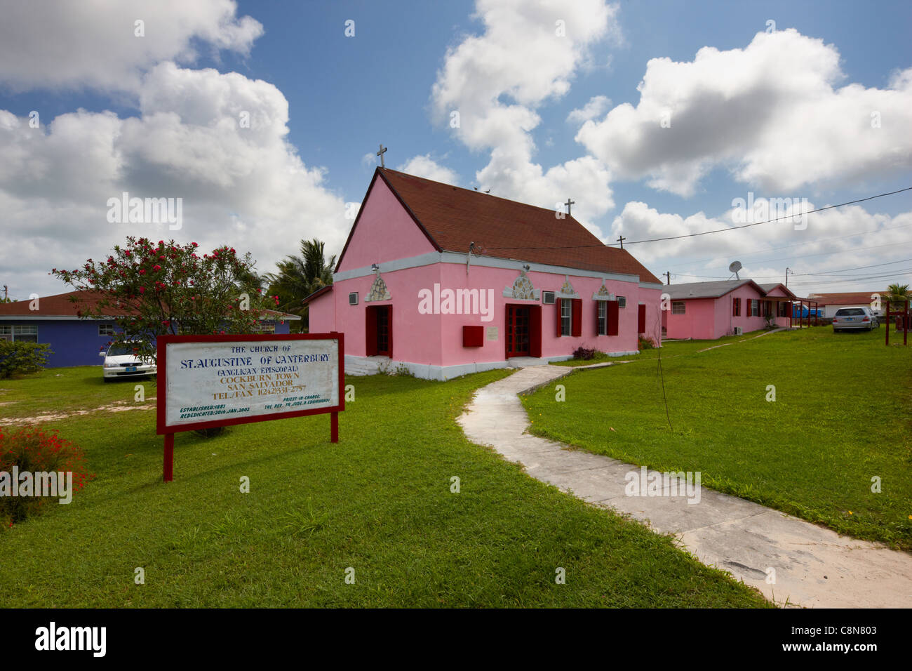 Saint Augustin de Canterbury, l'Église épiscopale anglicane Cockburn Town, San Salvador, Bahamas, Caraïbes Banque D'Images