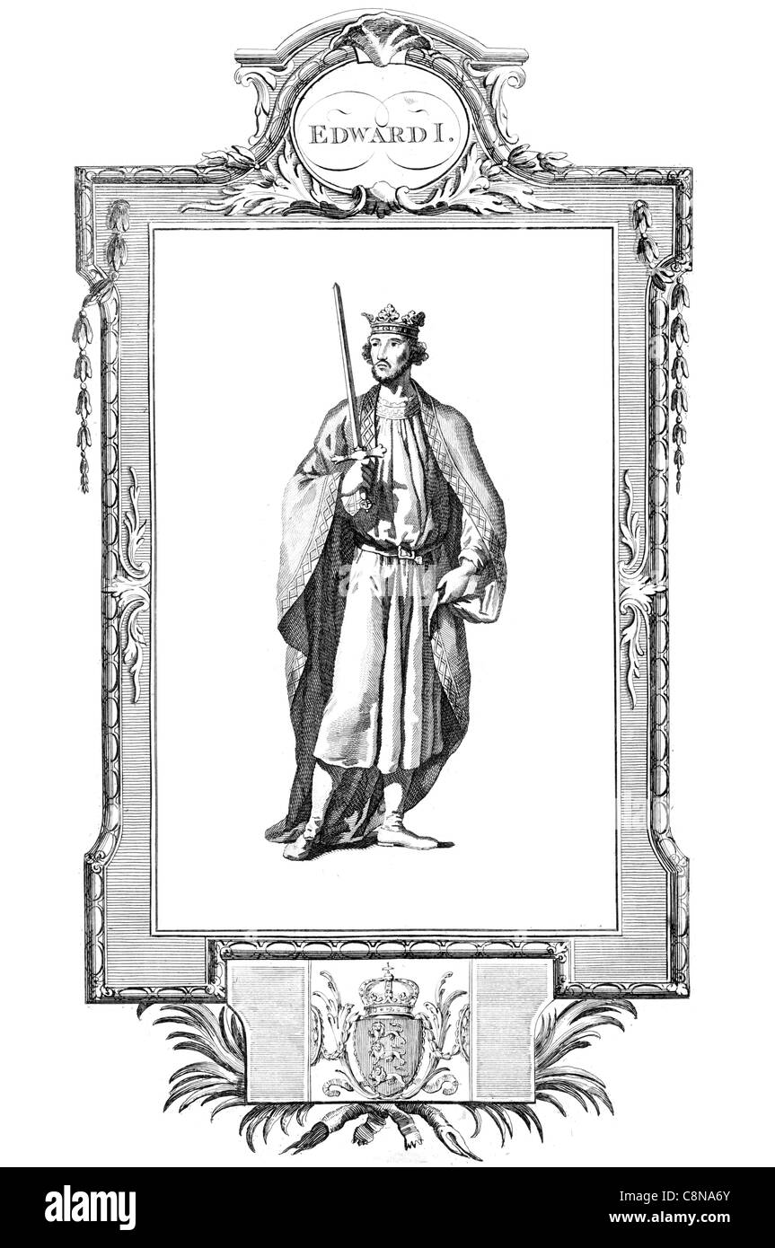 Je Edward Longshanks 1307 Sylvestre Marteau Roi d'Angleterre bataille de Lewes Simon de Montfort Bataille d'Evesham Terre sainte croisade Banque D'Images