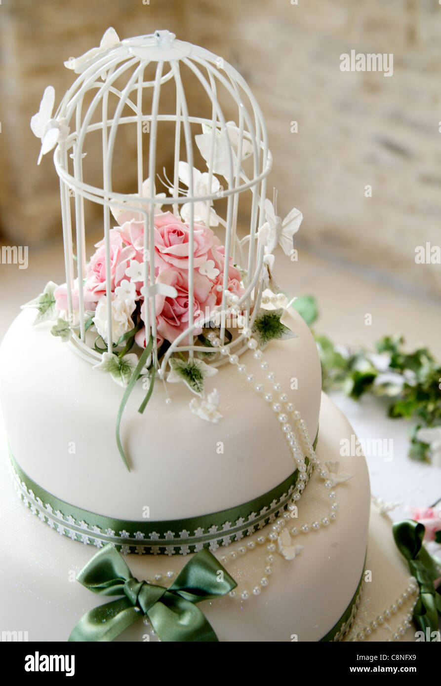 Gâteau de mariage Banque D'Images