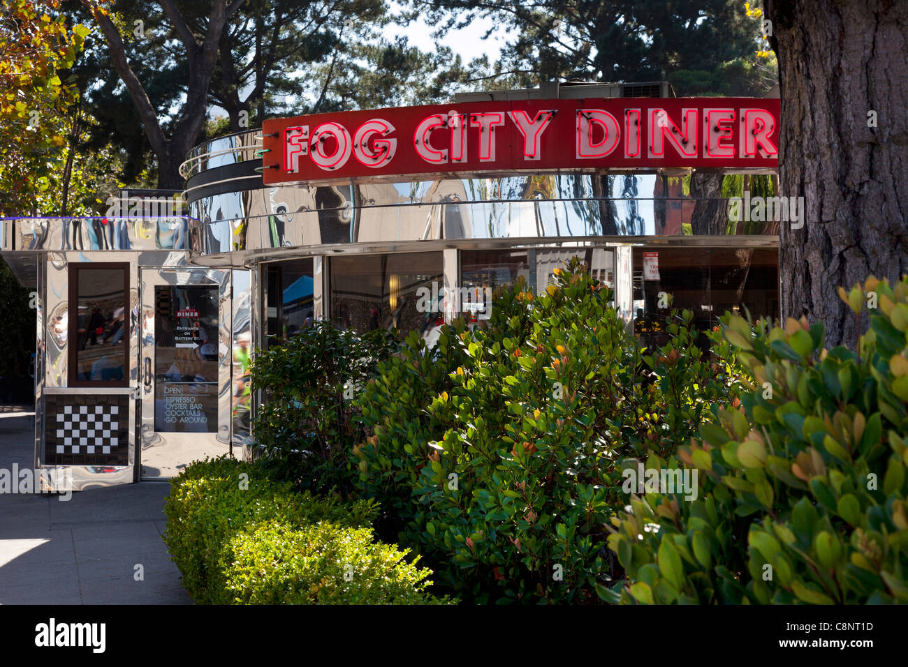Célèbre diner - Le Brouillard City Diner, le long de l'Embarcadero à San Francisco California USA Banque D'Images