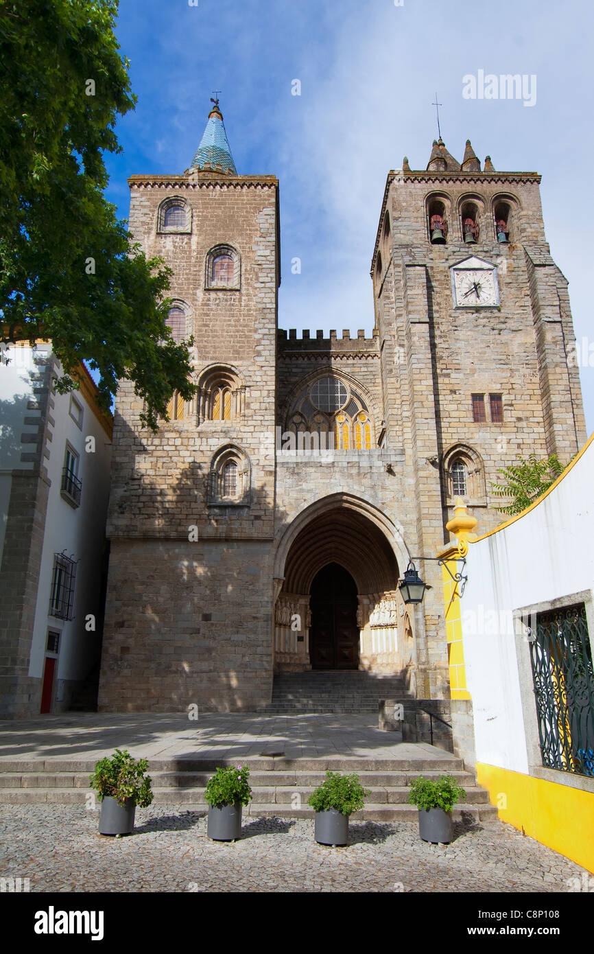 Cathédrale Se (Santa Maria), Evora, Alentejo, Portugal Banque D'Images