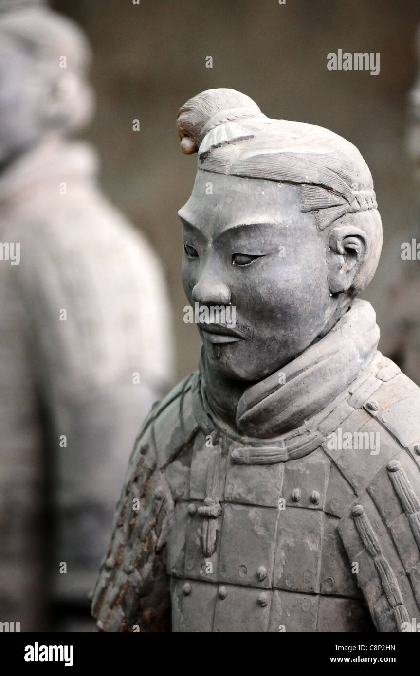 Statue Guerrier En Terre Cuite Officier - Reproduction 8,2 Pouces (21 Cm), 420g | Décoration Chine Ancienne, Cadeau Collection