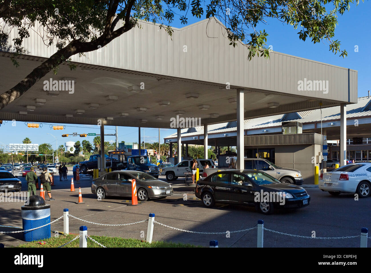 L'US/frontière mexicaine à Brownsville, Texas, États-Unis Banque D'Images