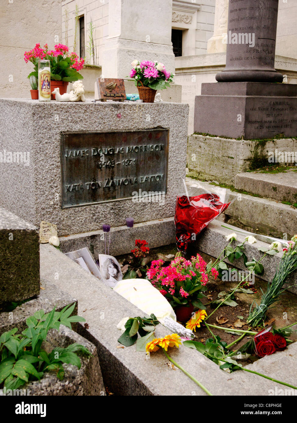 Tombe De Jim Morrison, Pere-Lachaise Photo Stock - Alamy