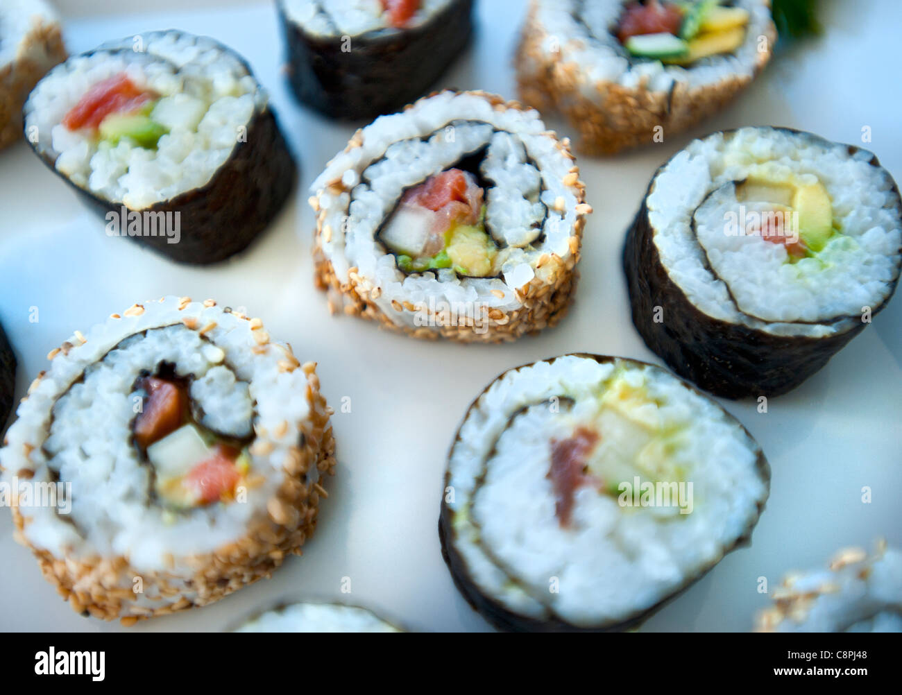 La nourriture japonaise Maki sushi Banque D'Images