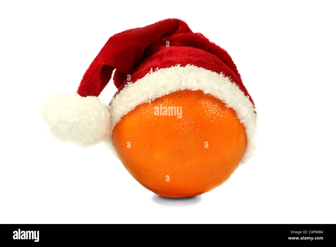 Orange Noël isolé sur fond blanc Banque D'Images