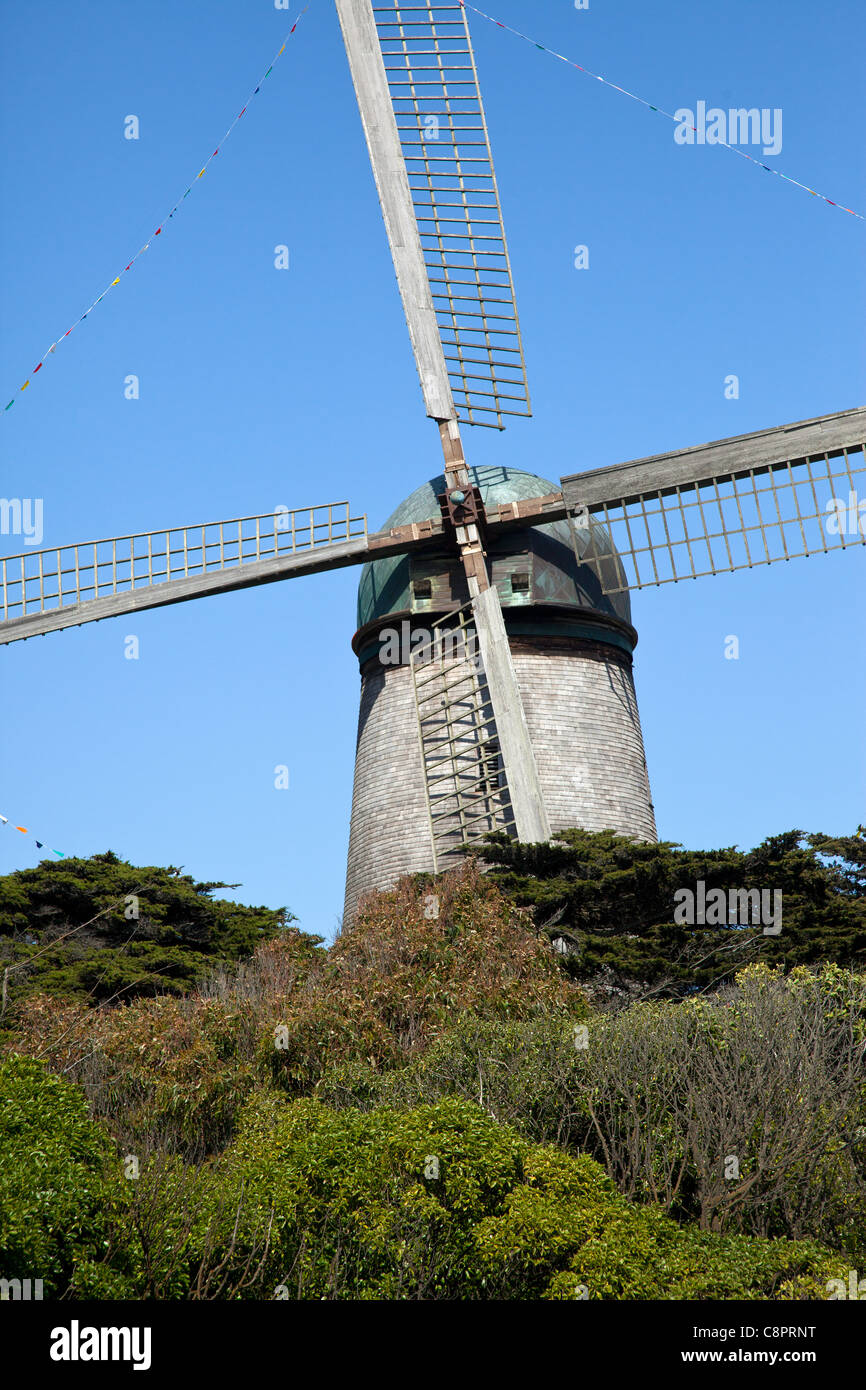 Moulin à vent hollandais au Golden Gate Park à San Francisco Banque D'Images