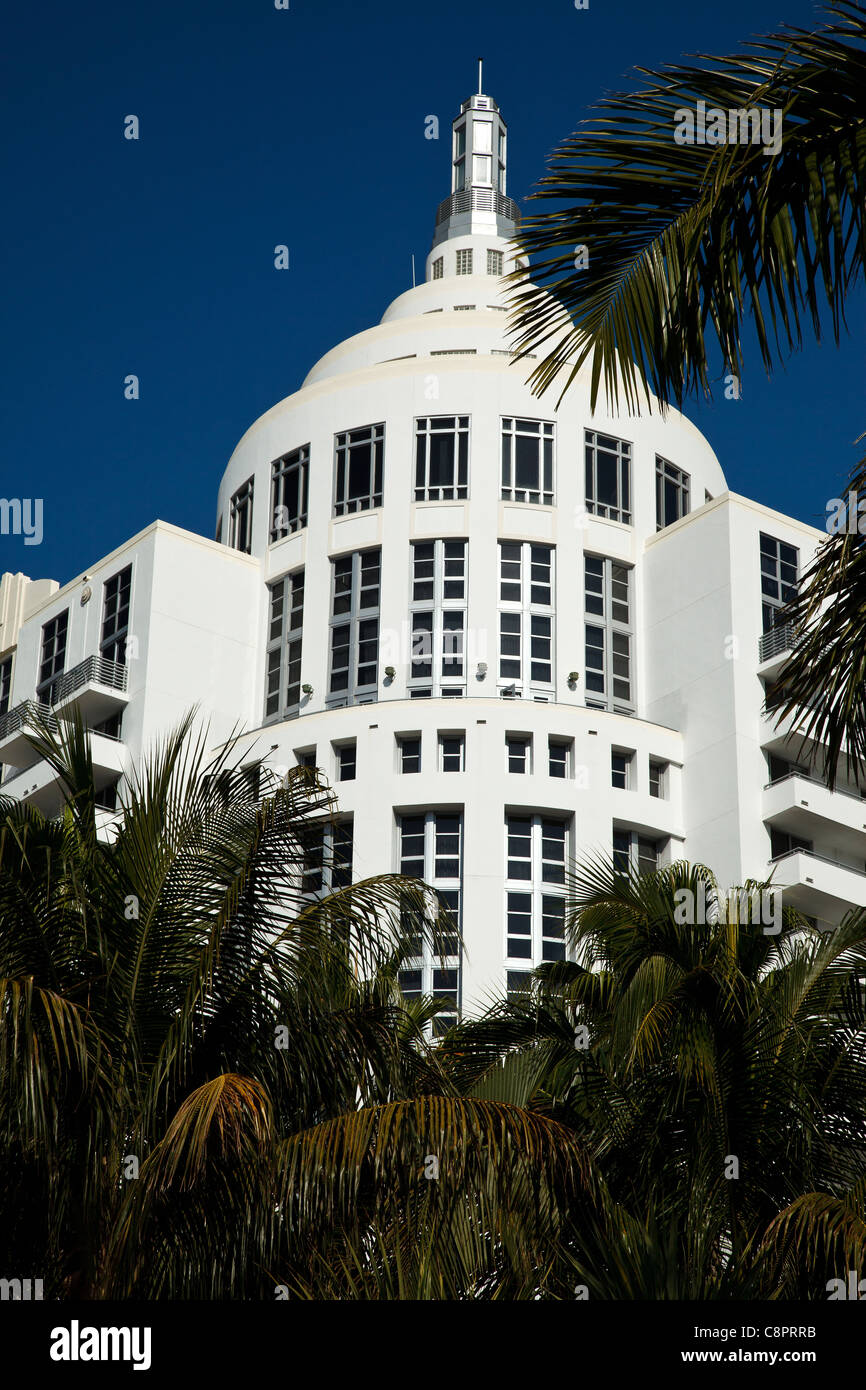 Le luxueux hôtel Loews Art Déco de South Beach à Miami Banque D'Images