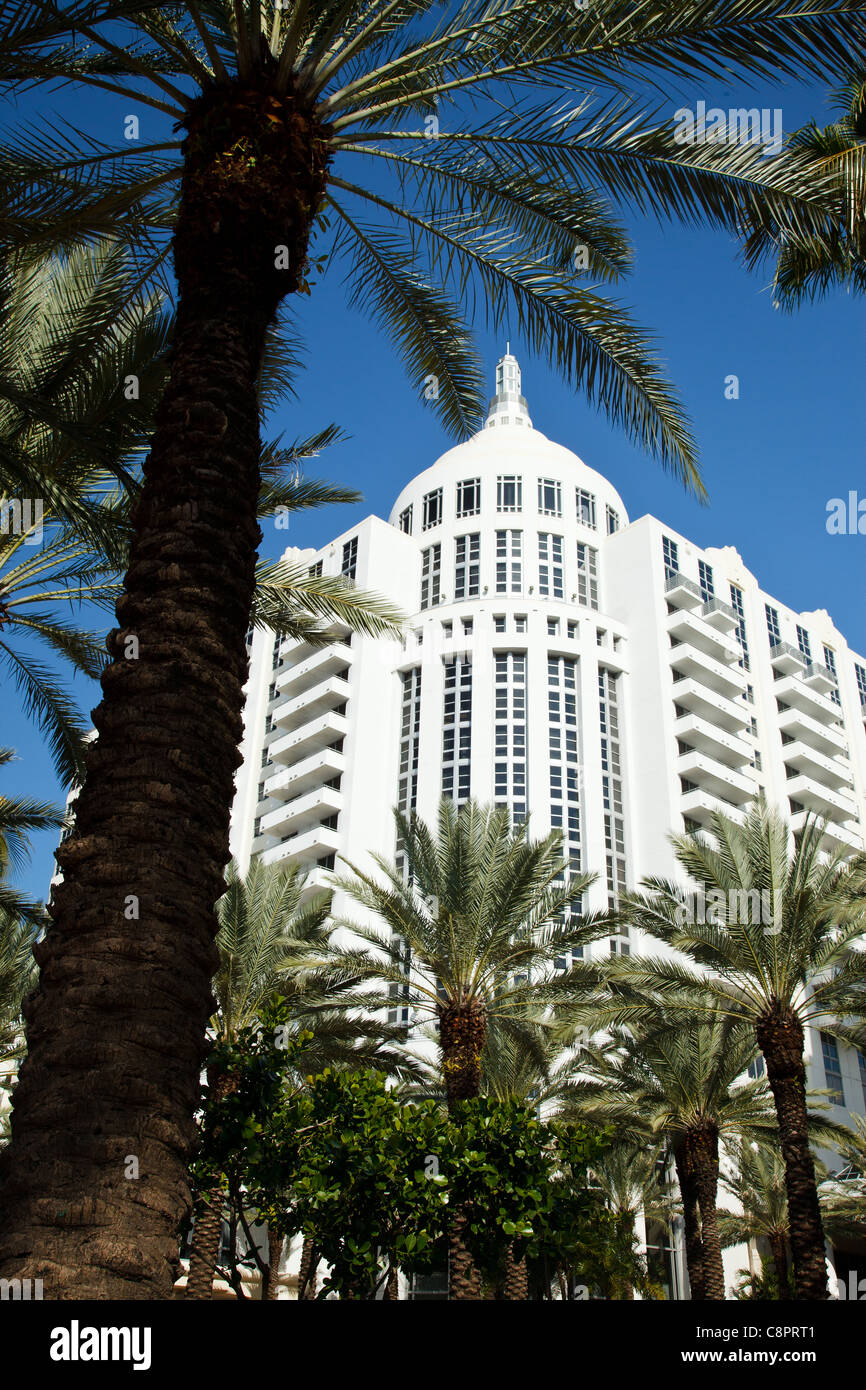 Le luxueux hôtel Loews Art Déco de South Beach à Miami Banque D'Images