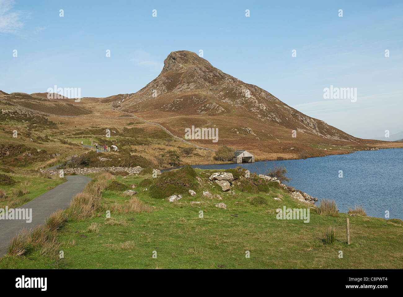 La Grande-Bretagne, pays de Galles, Llynau Cregennan Cregennan (lacs), montagne et lac près de Dolgellau Banque D'Images