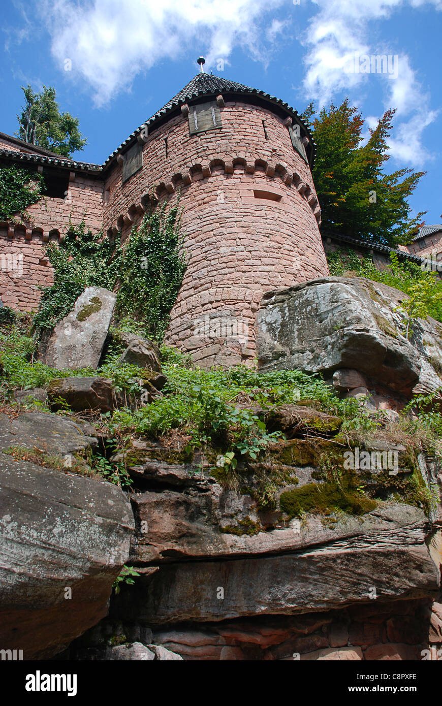 France, Alsace, Orschwiller, le château du Haut-Kœnigsbourg Banque D'Images