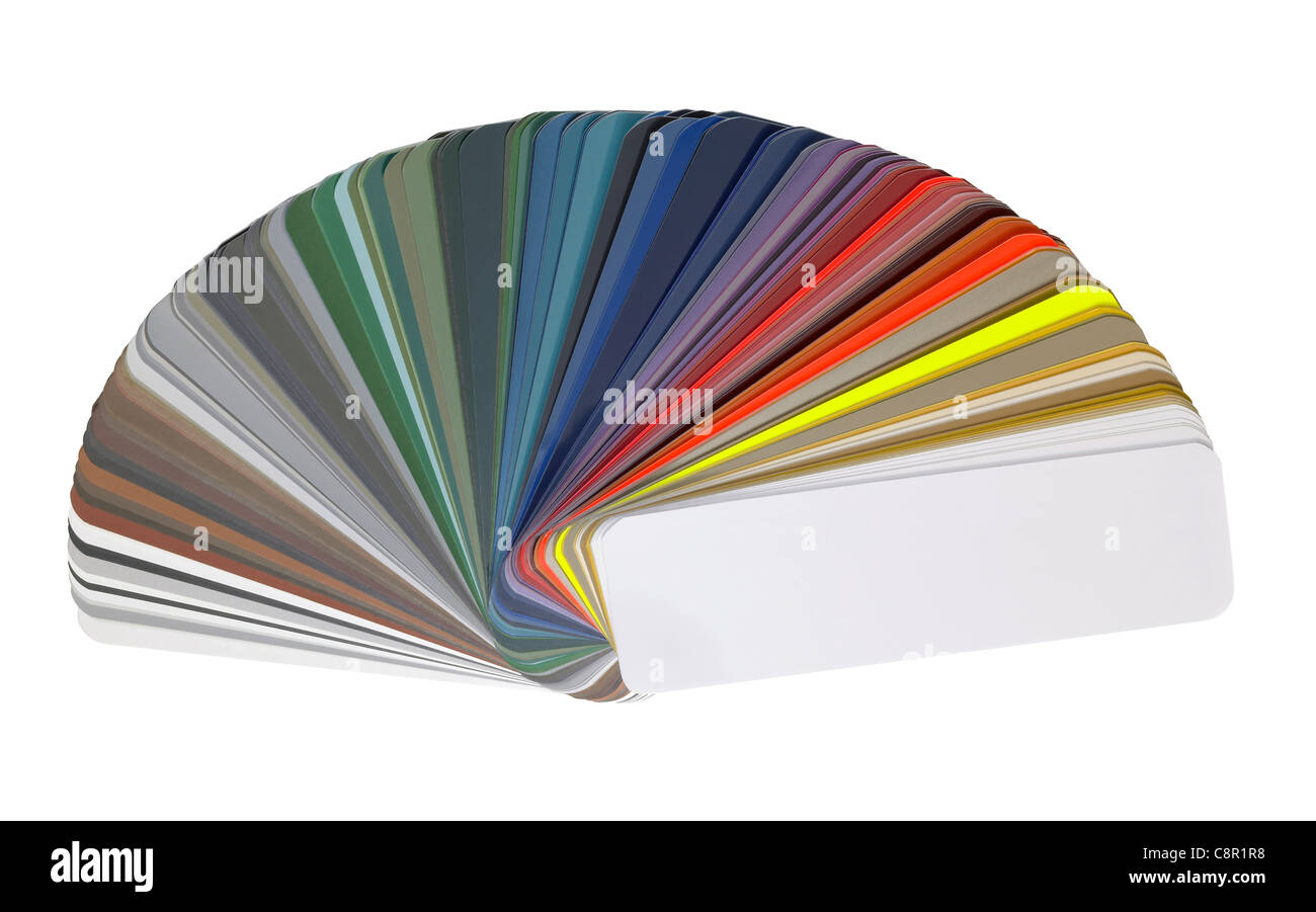 La photographie de studio d'une propagation Diagramme de couleurs isolées avec clipping path Banque D'Images