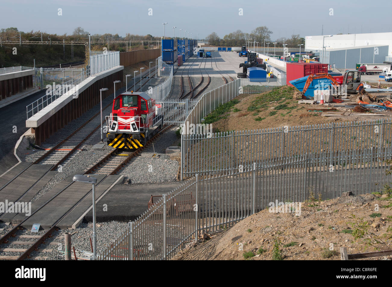 Nouveau développement de l'entrepôt, Tesco, DIRFT Crick, Northamptonshire, Angleterre Banque D'Images