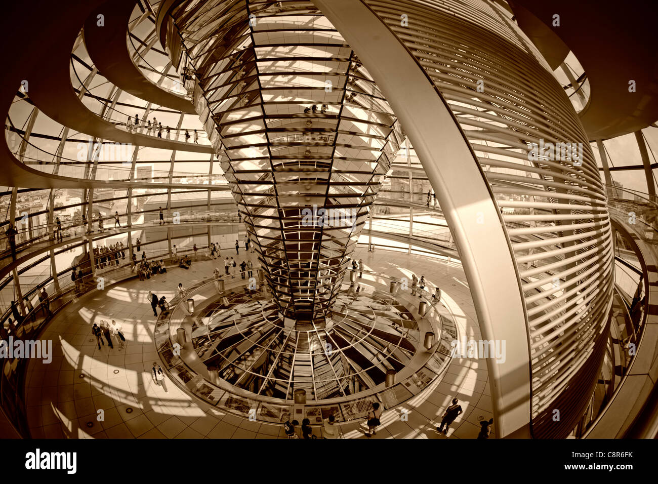 Bâtiment du Reichstag, coupole par Sir Norman Forster, Berlin, Banque D'Images