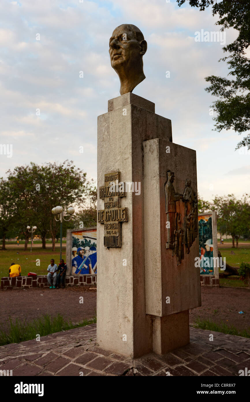 Monument Charles de Gaulle, De Gaulle, Bacongo, Brazzaville, République du Congo, Afrique Banque D'Images