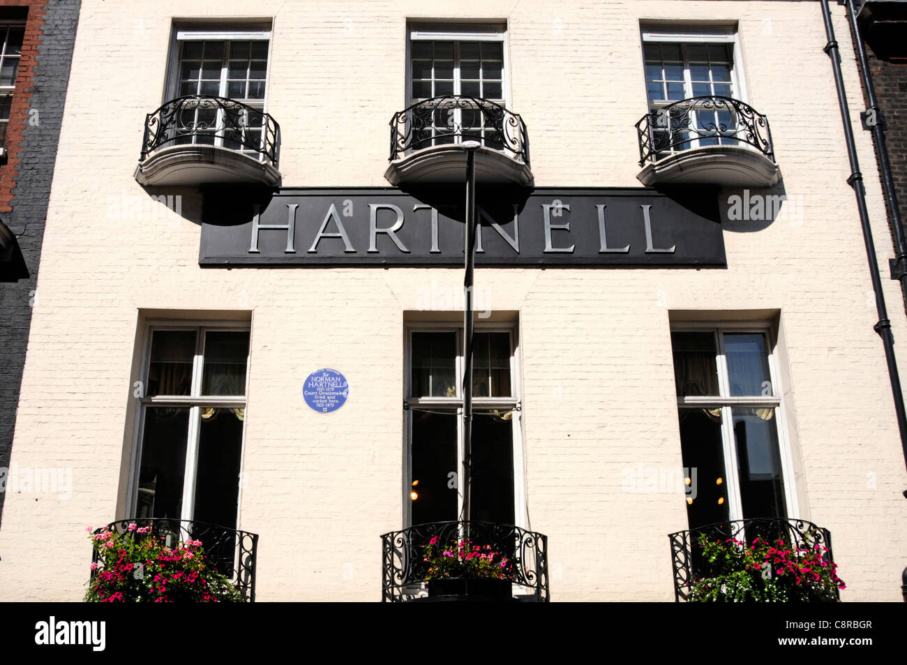 Sir Norman Hartnell Famous court Dressmaker locaux à Mayfair où il a vécu et travaillé de 1935 à 1979 à Bruton Street Mayfair Londres Angleterre Royaume-Uni Banque D'Images