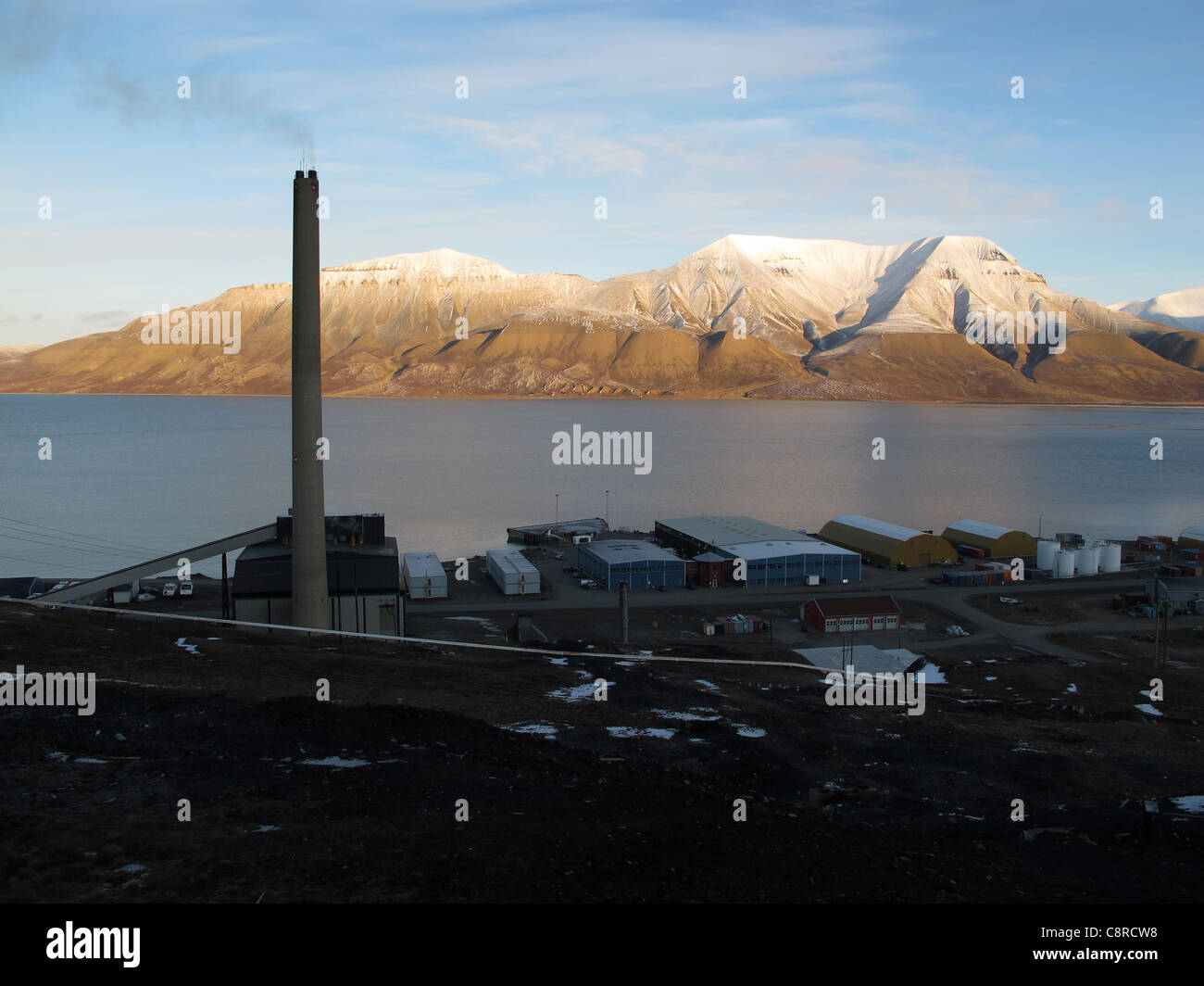 Seulement de la Norvège centrale électrique au charbon, Longyearbyen, Spitsberg Banque D'Images