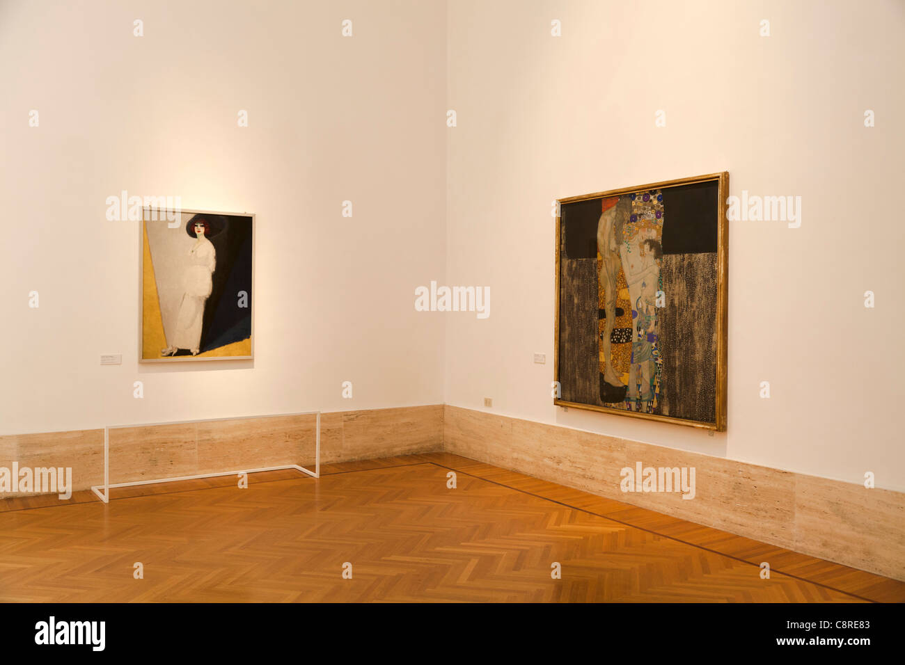 L'affichage de la peinture de Klimt au Musée d'art moderne de Rome Banque D'Images