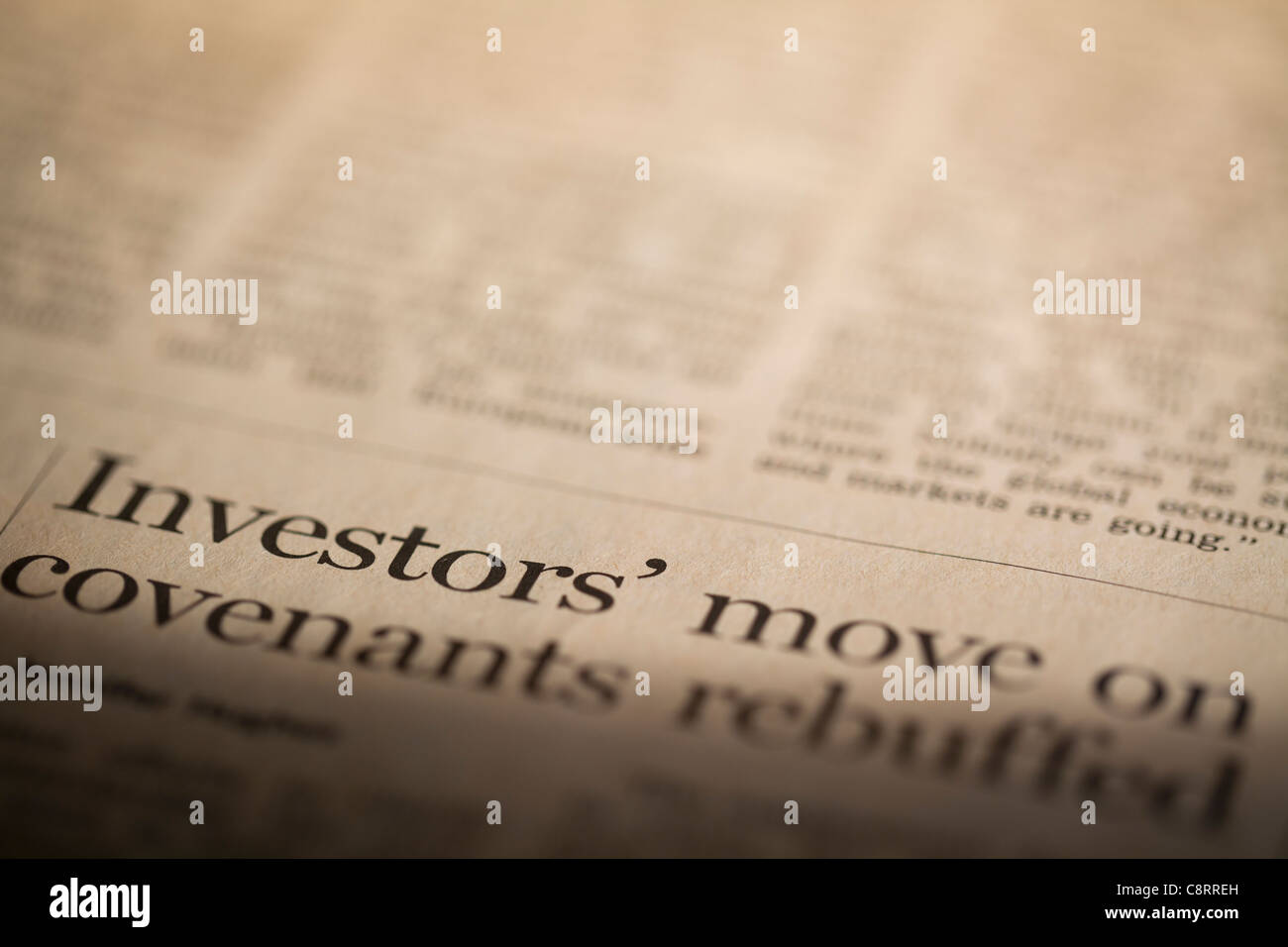 Close-up de titre de journal Banque D'Images