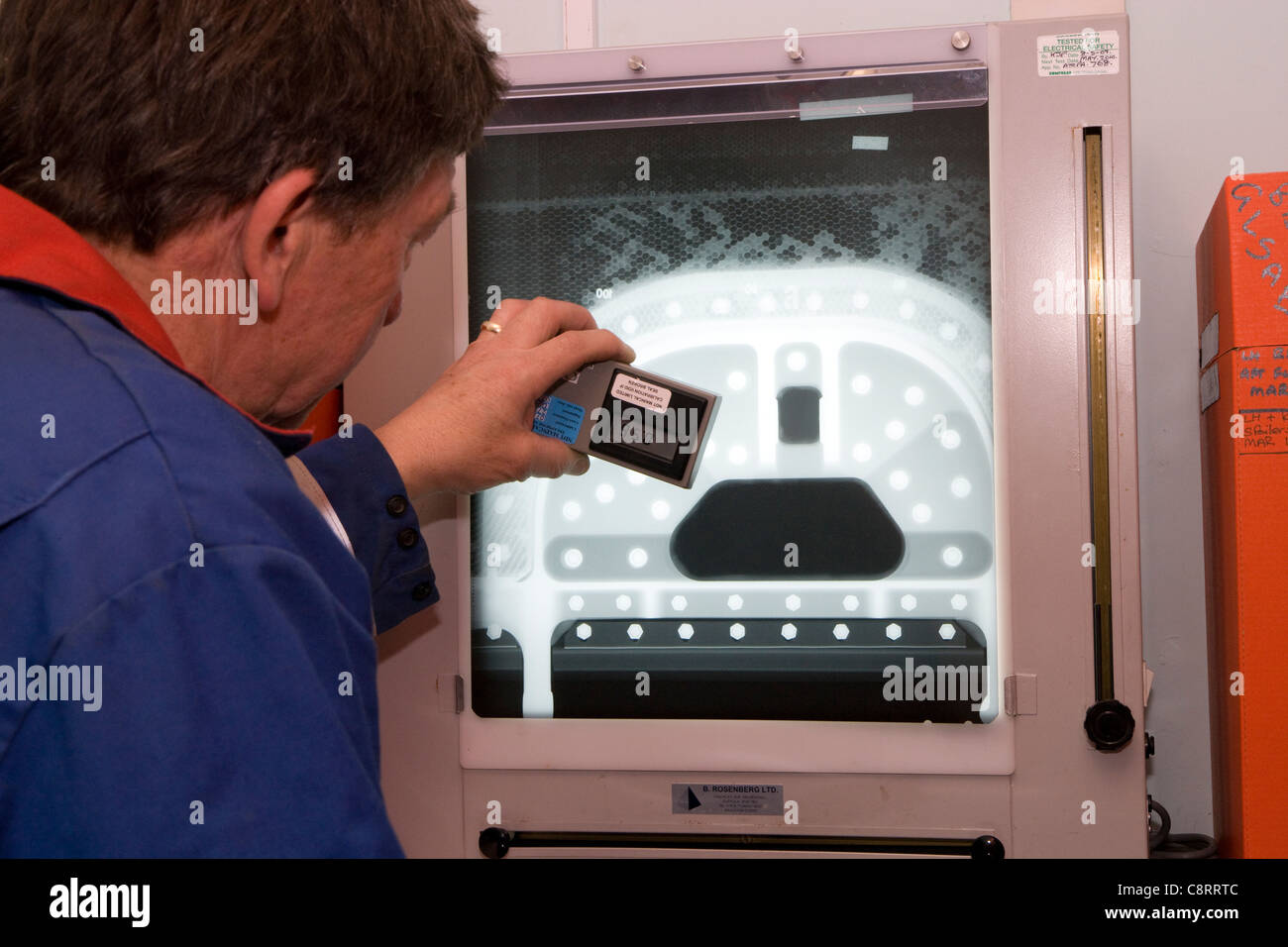 L'entretien d'aéronefs x-ray test crack Banque D'Images