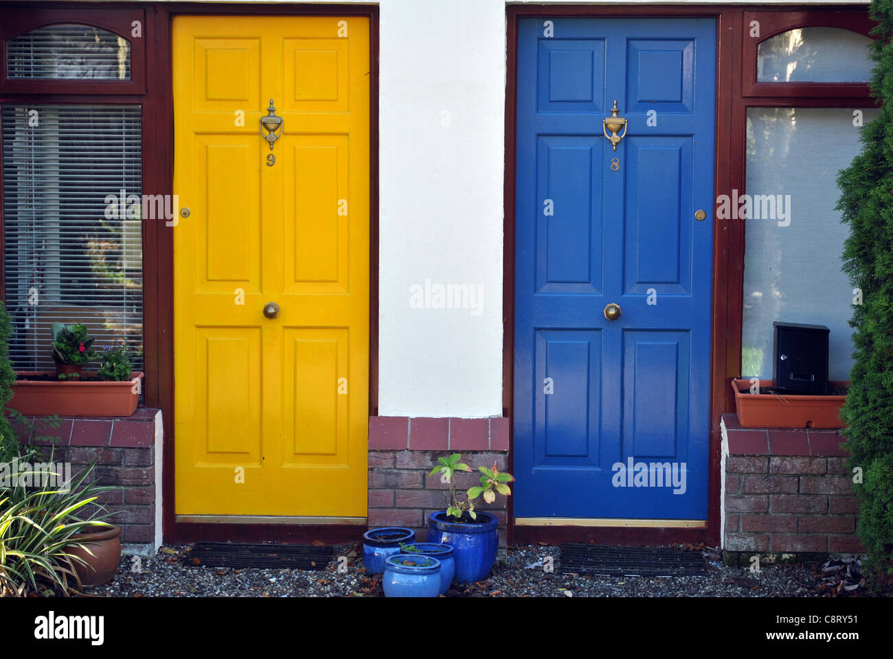 Les portes colorées Banque D'Images