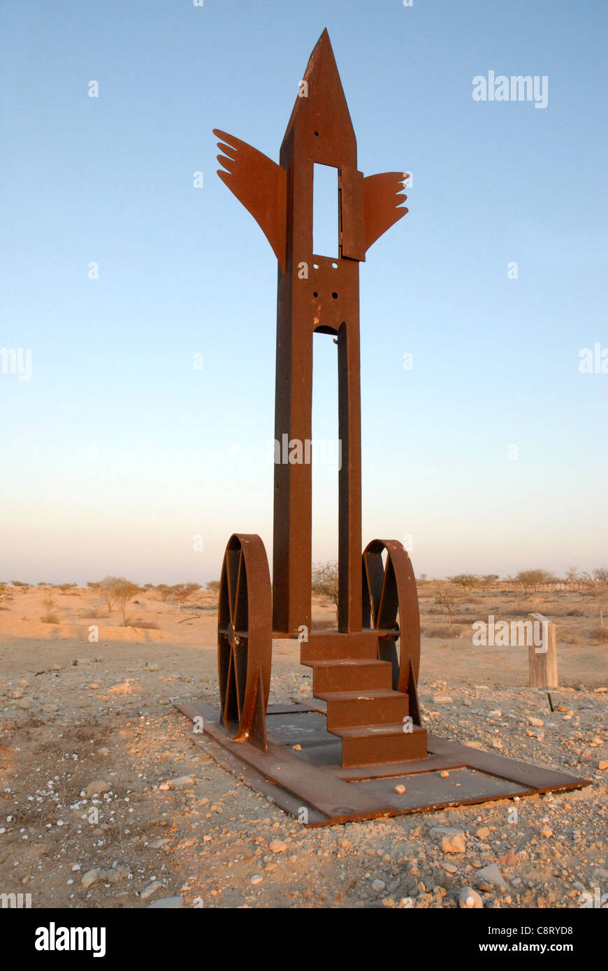 Sculpture dans le désert des Banque D'Images