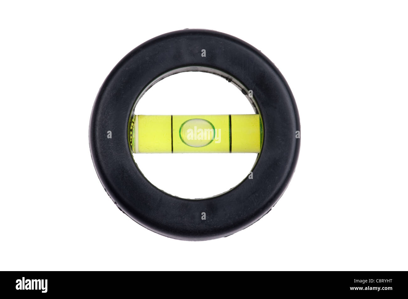 Sur l'outil objet blanc - niveau à bulle Banque D'Images