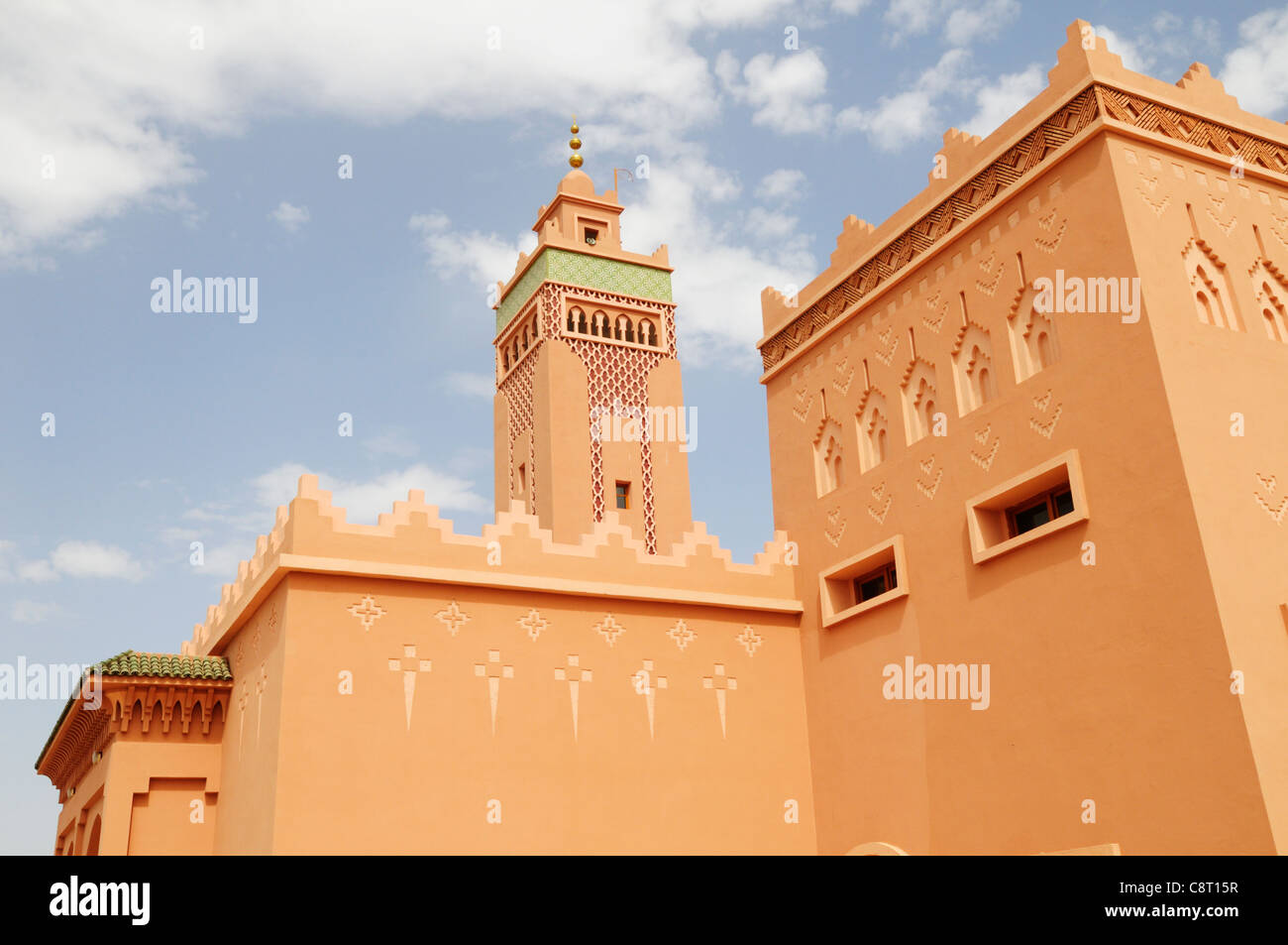 Détail de la Grande Mosquée, Zagora, Maroc Banque D'Images