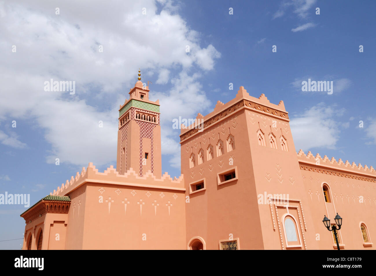 Détail de la Grande Mosquée, Zagora, Maroc Banque D'Images