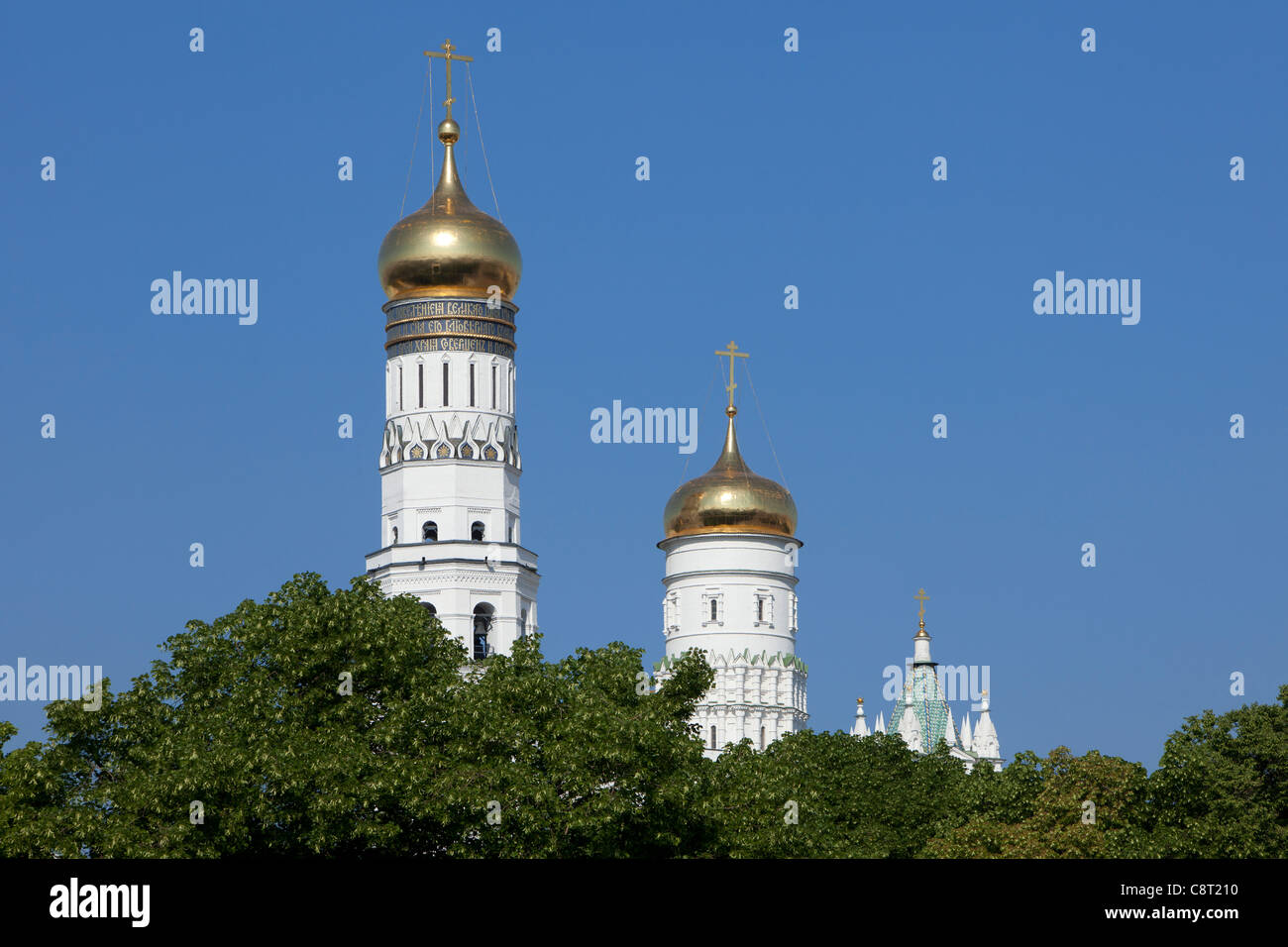 Ivan le Grand clocher (1508) et l'hypothèse le beffroi (1523-1543) au Kremlin de Moscou, Russie Banque D'Images