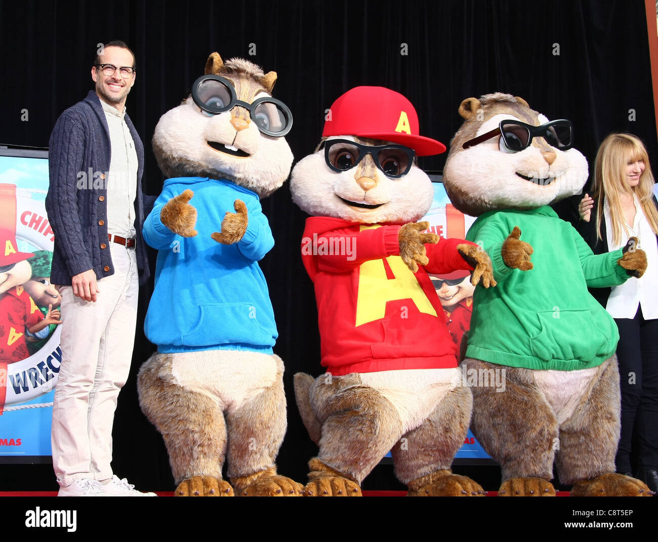 JASON LEE & SIMON & ALVIN & THEODORE ALVIN & LES CHIPMUNKS PART & cérémonie empreinte LOS ANGELES CALIFORNIA USA 01 novembre 20 Banque D'Images