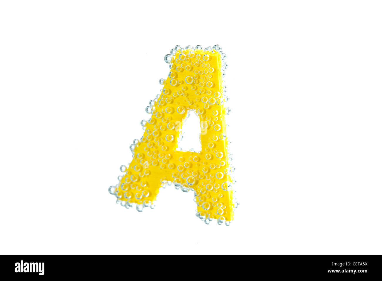 Un alphabet jaune Banque D'Images