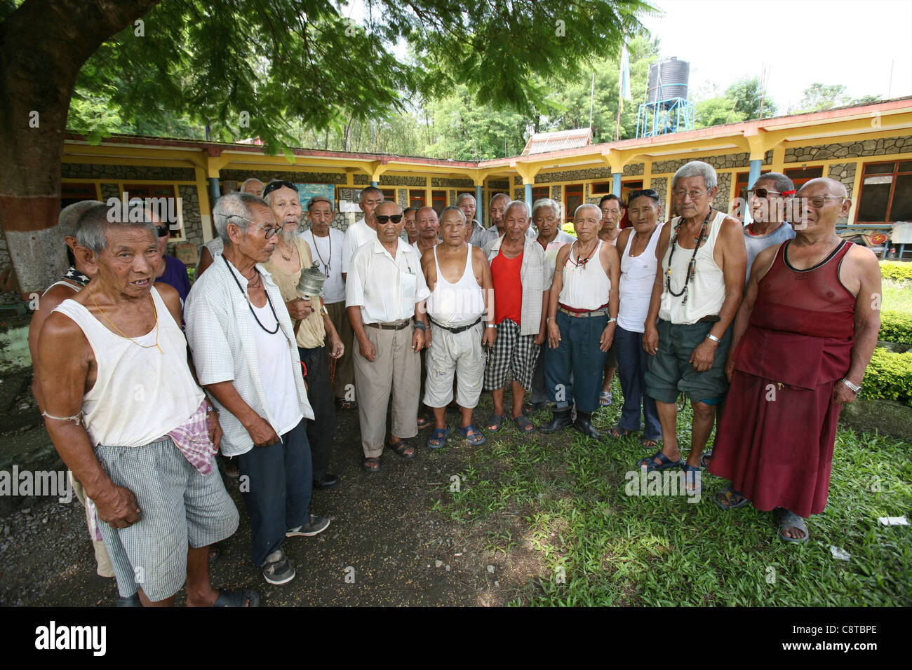 Maison de la vieillesse au Népal Banque D'Images
