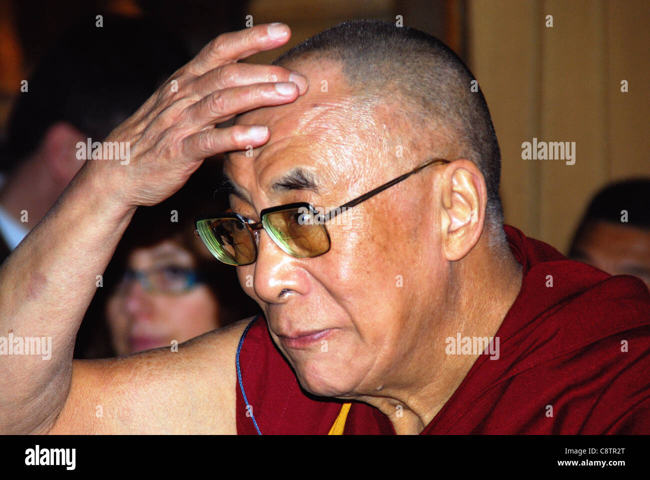 Le 14e Dalaï Lama, Tenzin Gyatso visites Venise, où il a été nommé citoyen d'honneur de la ville. Banque D'Images