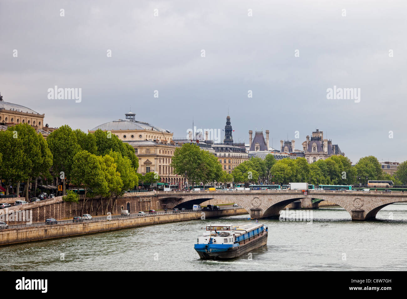 Pont de pierre sur Seine in Paris France. Banque D'Images