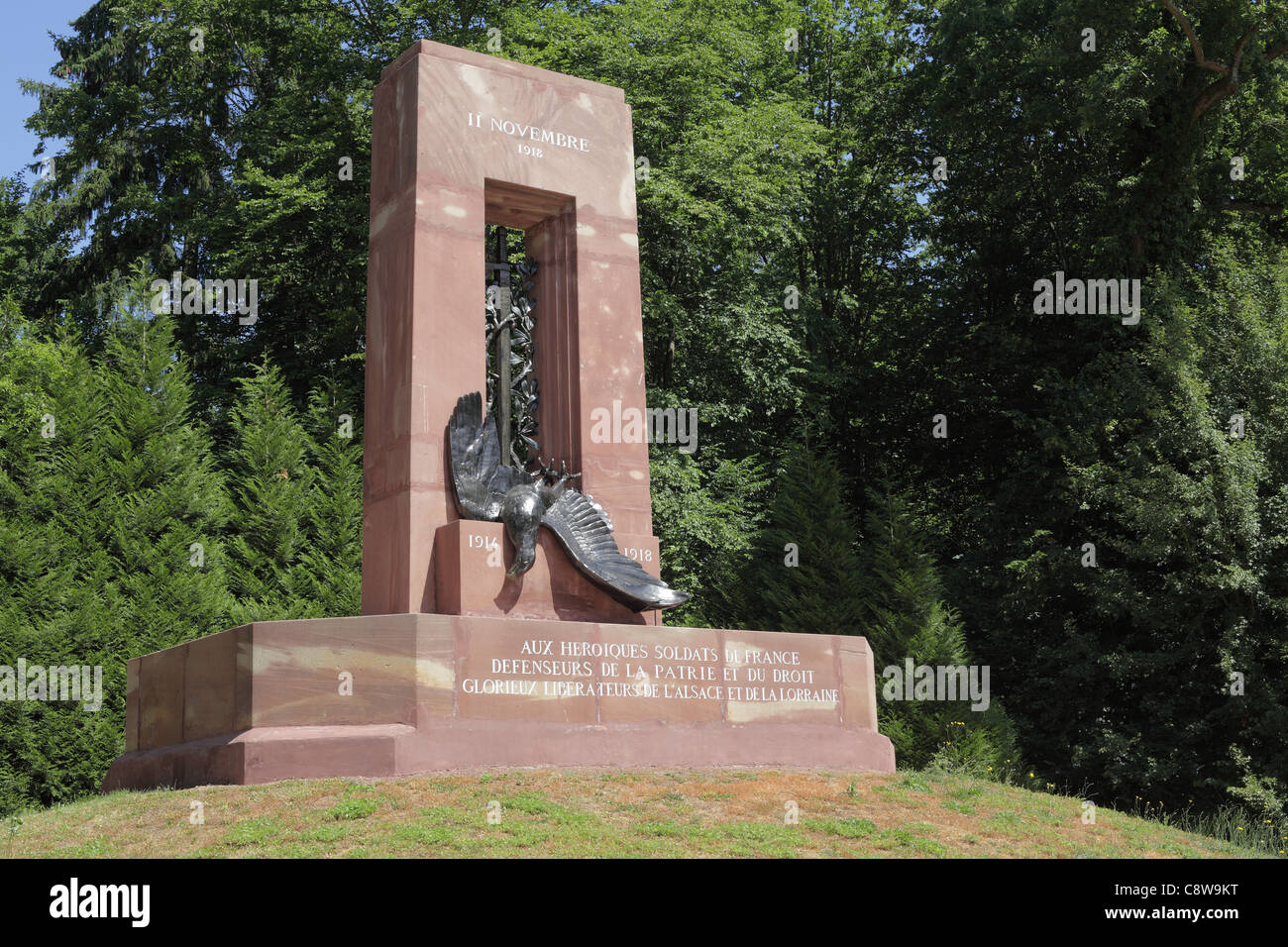 L'Alsace-Lorraine monument., forêt de Compiègne, France, mai 2011 Banque D'Images
