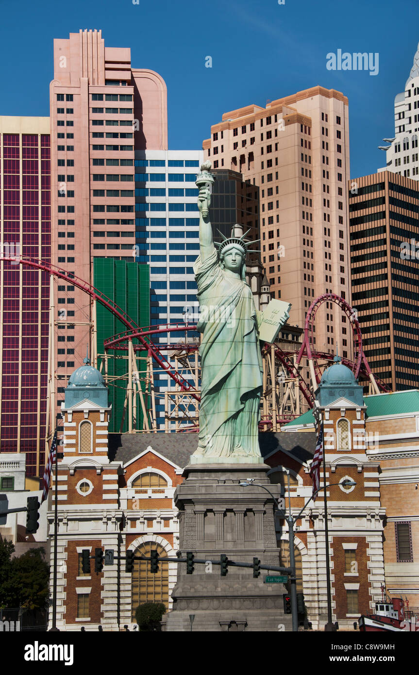 Casino New York Statue de la liberté de jeu de Las Vegas, capitale du monde États-Unis Nevada Banque D'Images