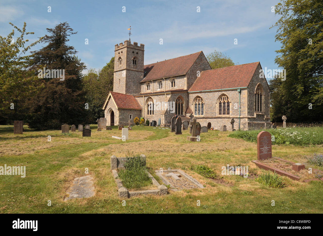 L'église St Mary Magdalene dans Grand Hampden, près de Hughenden, Buckinghamshire UK Banque D'Images