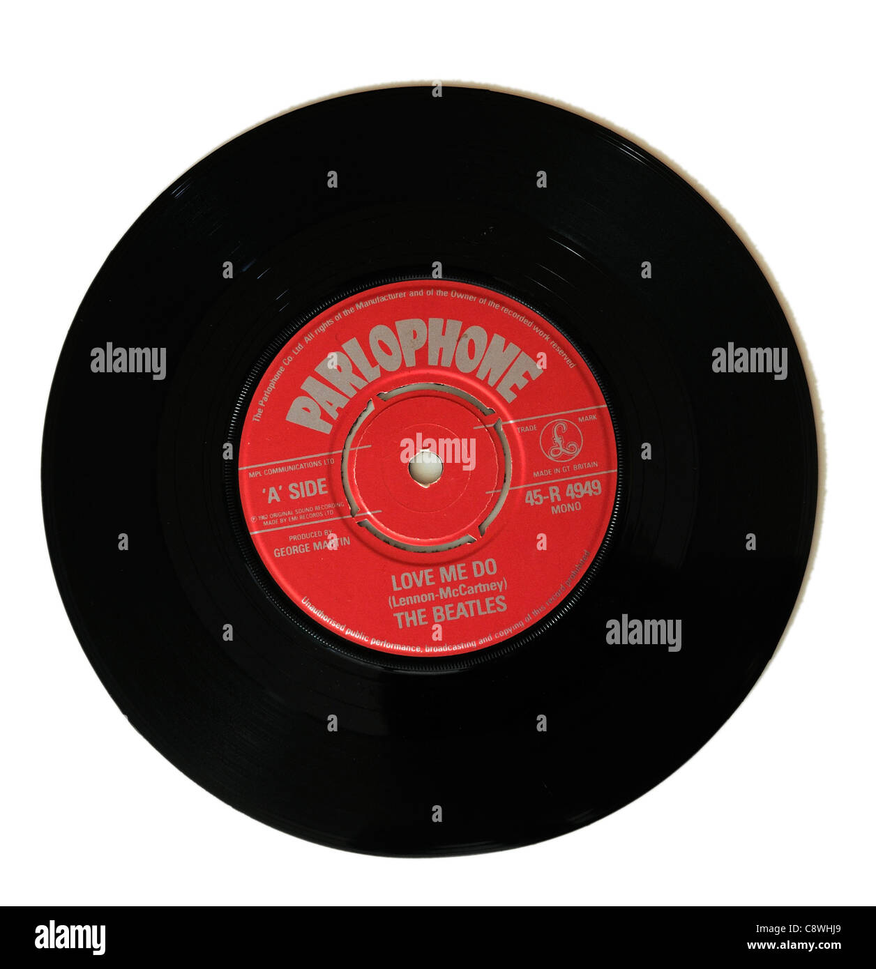 The Beatles Love Me Do mono original Parlophone 7'single Banque D'Images