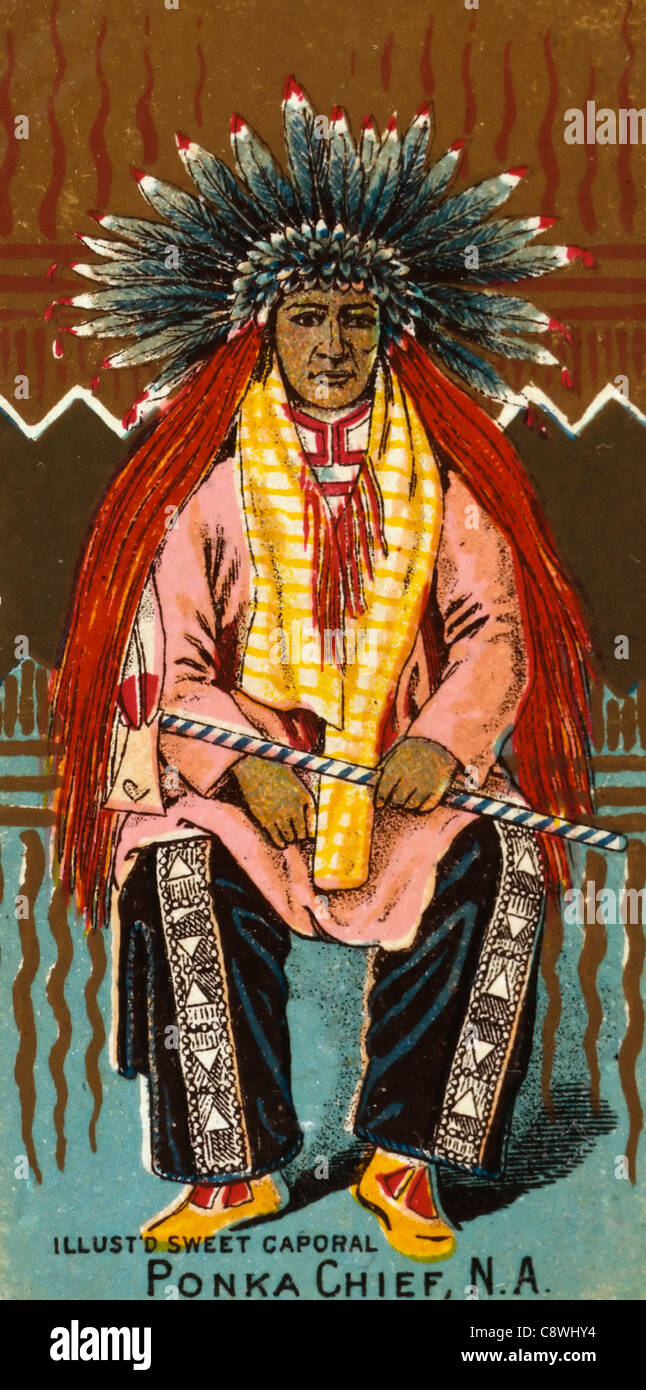 Ponka (circa 1889) chef Ponca Banque D'Images