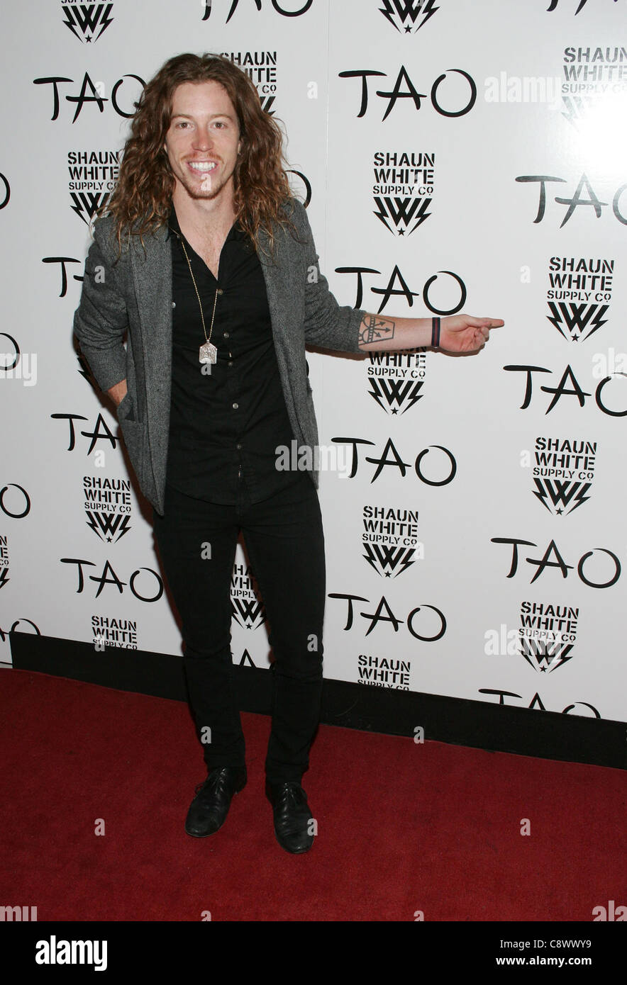 Pour des arrivées à Shaun White Supply Co. Kickoff Party au TAO, TAO Nightclub au Venetian Resort Hotel and Casino, Las Vegas, Banque D'Images