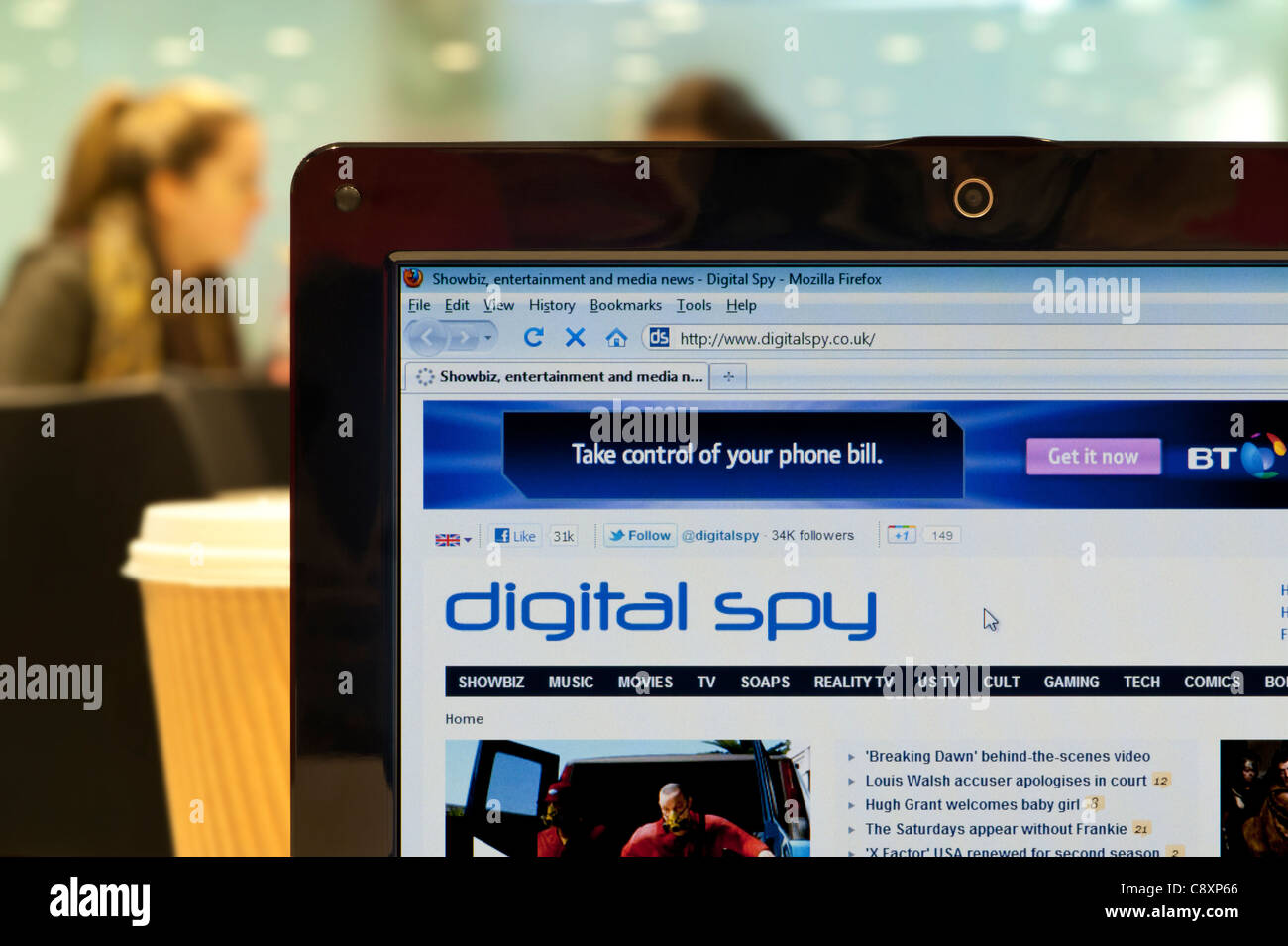 Le site Digital Spy Shot dans un environnement (usage éditorial uniquement : -Print, télévision, e-book et le comité éditorial du site). Banque D'Images