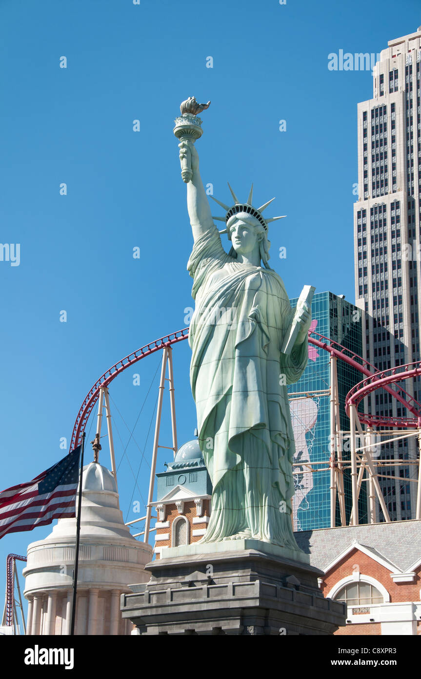 Casino New York Statue de la liberté de jeu de Las Vegas, capitale du monde États-Unis Nevada Banque D'Images