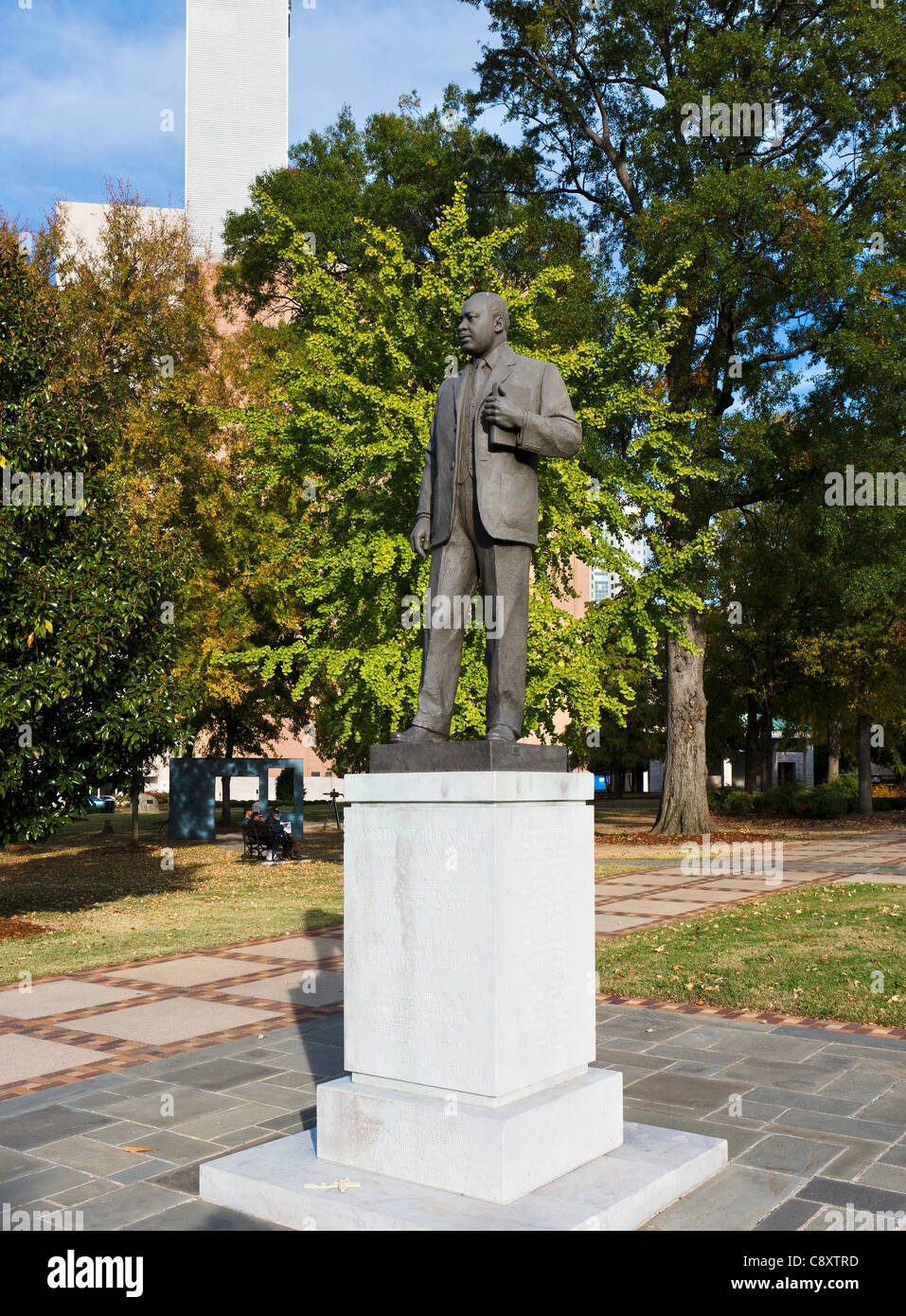 Statue du révérend Martin Luther King dans Kelly Ingram Park, District de droits civils, Birmingham, Alabama, USA Banque D'Images