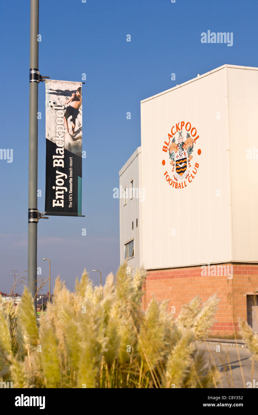 Blackpool, Bloomfield Road football stadium Banque D'Images