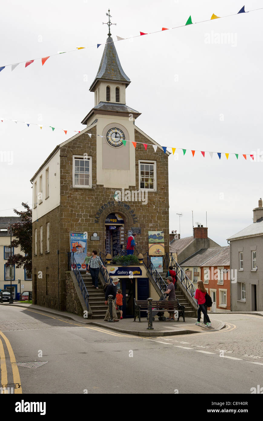 Hôtel de Ville et musée de Tenby, Pembrokeshire, Pays de Galles Banque D'Images