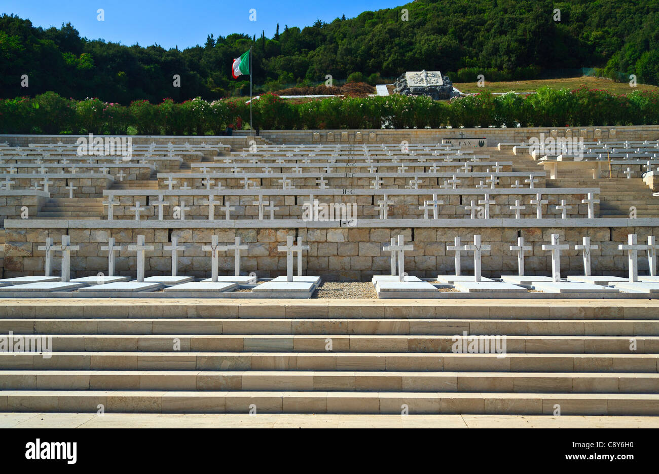 Le cimetière de guerre polonais à Monte Cassino Italie Banque D'Images