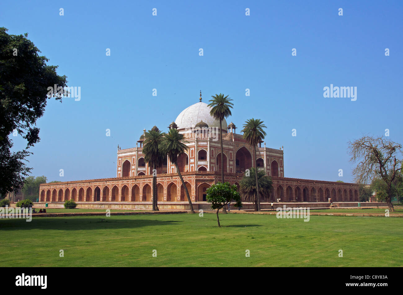 Vue panoramique sur la Tombe de Humayun Delhi Inde Banque D'Images